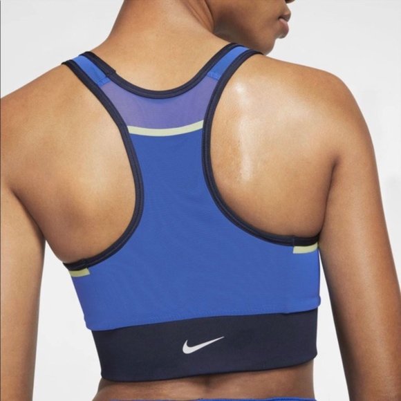 Nike Womens Swoosh Pocket Obsidian Sports Bra (BNWT) - Picture 2 of 8